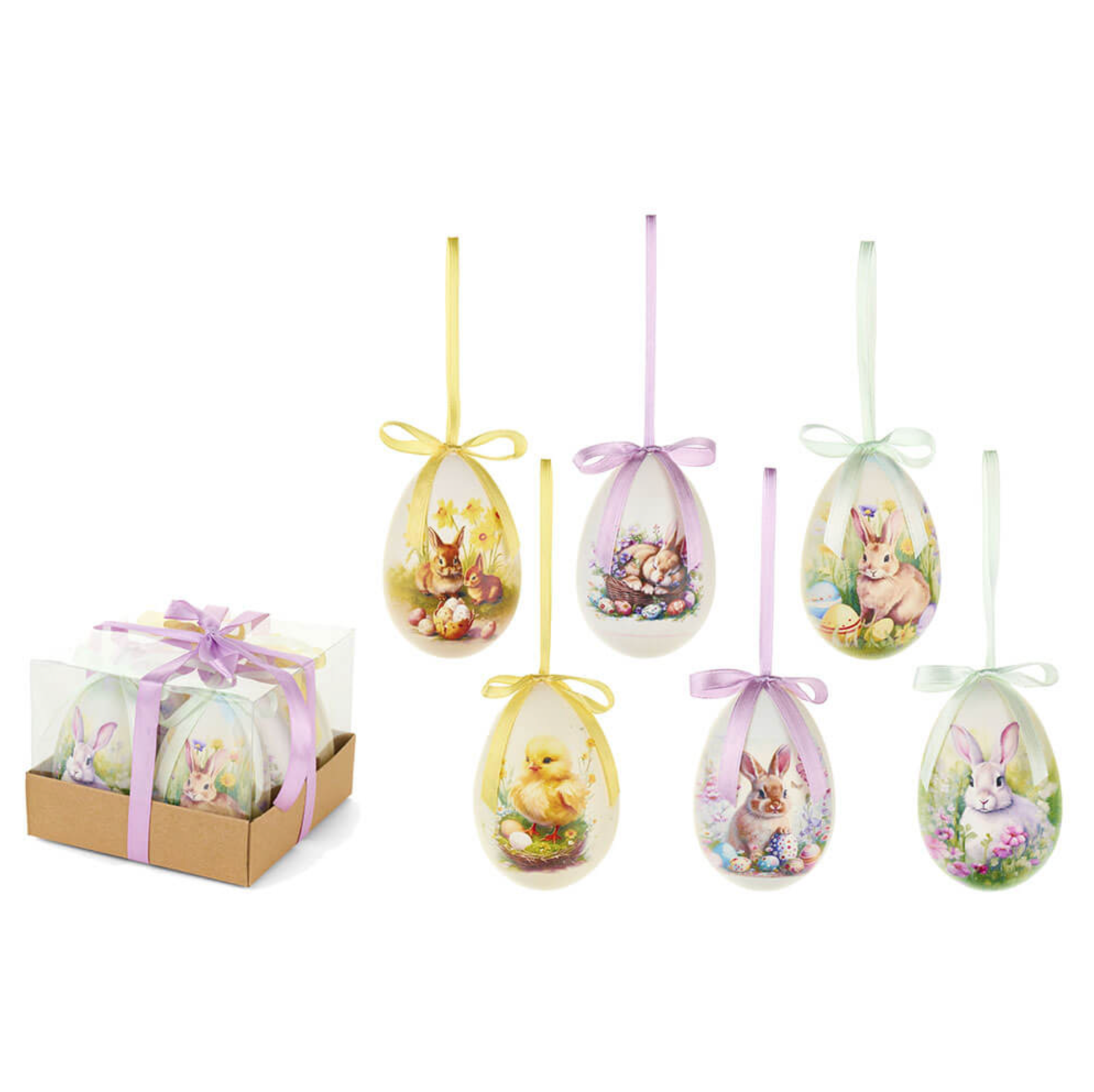 Scatola 6 uova piccole Pepen Nuvole di Stoffa, decorate, Pasqua, shabby chic, primavera, a manfredonia Foggia