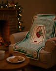 PLAID NUVOLE DI STOFFA MAGIC NOEL VERDE 