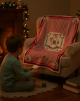 PLAID NUVOLE DI STOFFA CON CAVALLUCCIO A DONDOLO ROSSO MAGIC NOEL