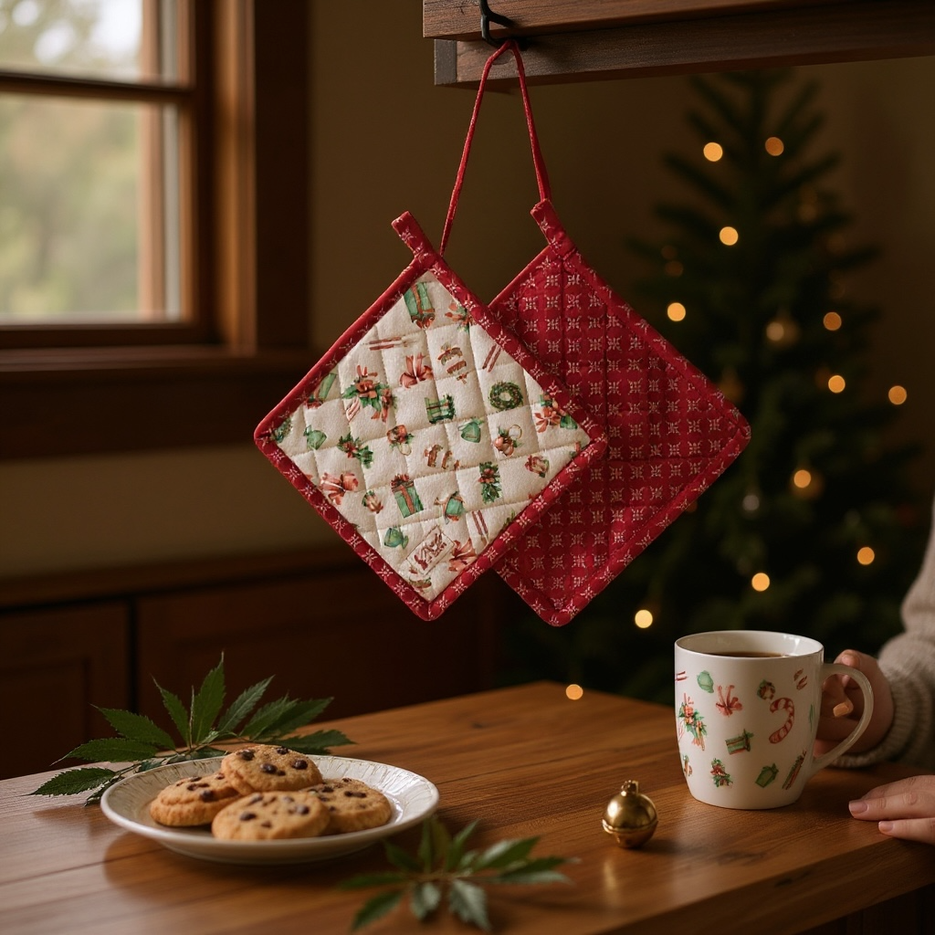 NUVOLE DIS TOFFA PRESINA CON PACCHETTI, FIOCCHI GHRILANDA FANTASIA NATALIZIA STORIA DI NATALE, IDEA REGALO PER LA CUCINA SHABBY