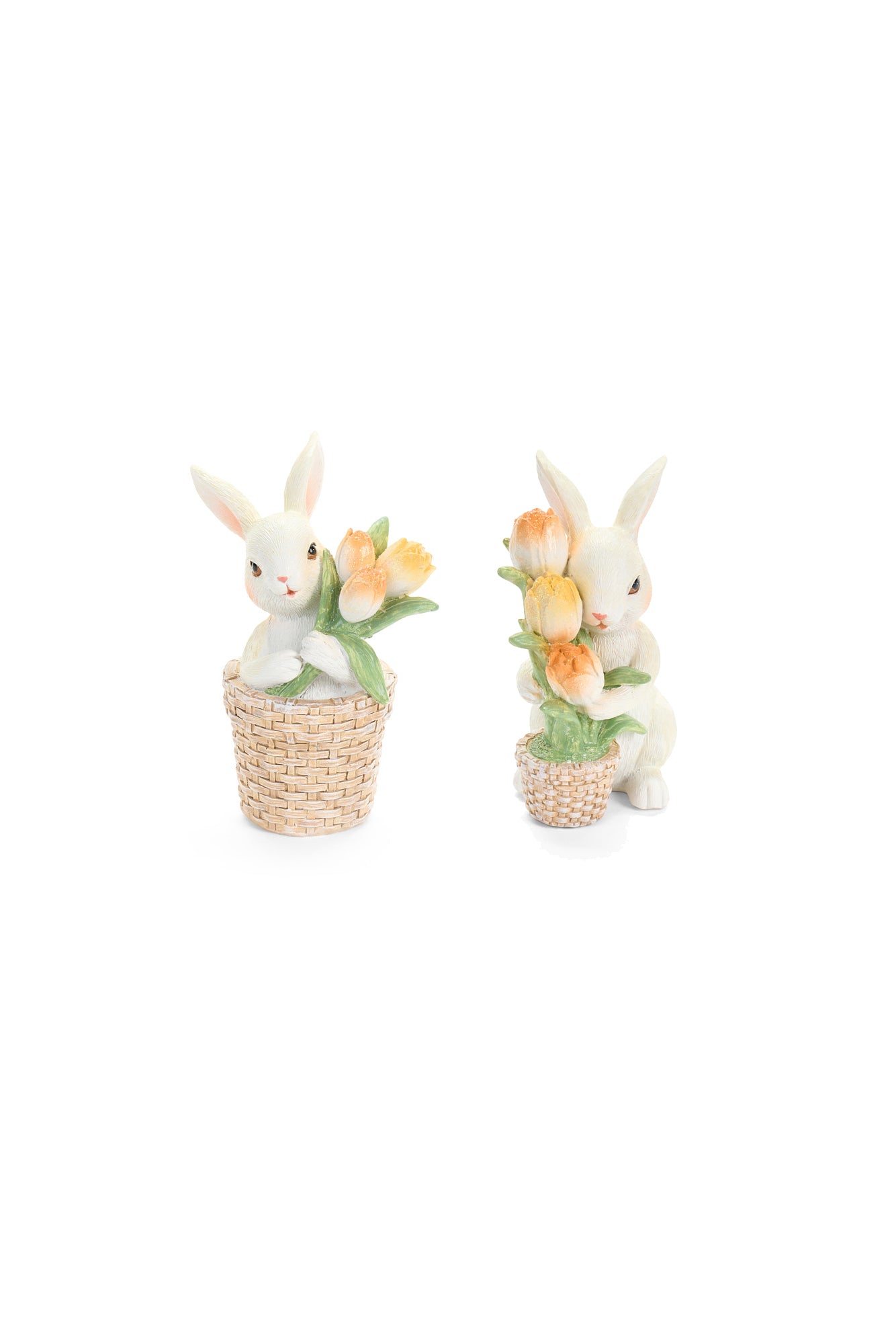 Nuvole di Stoffa - Decoro resina coniglio Tulipani assortito