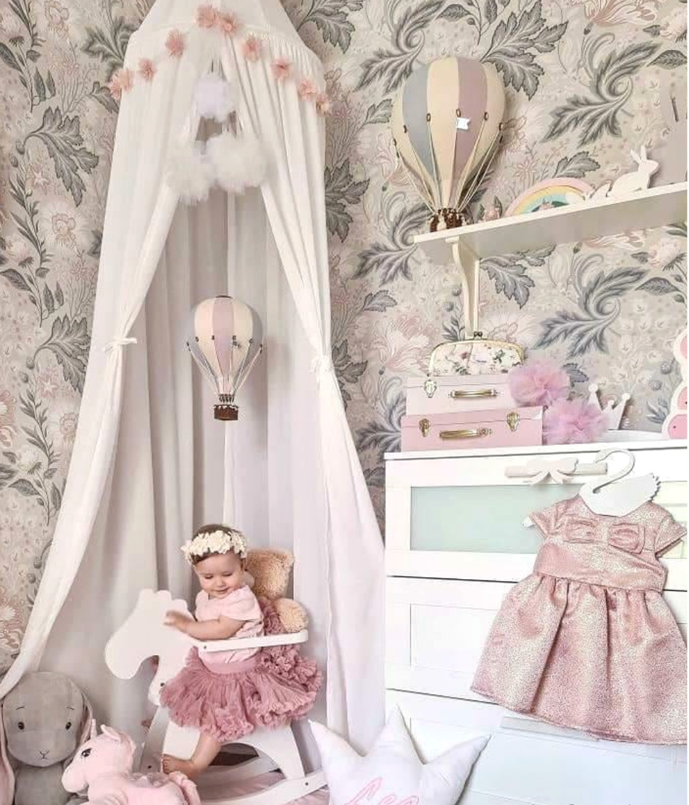 Super Balloon Mongolfiera S/M/L colore beige/mint grey/lilac