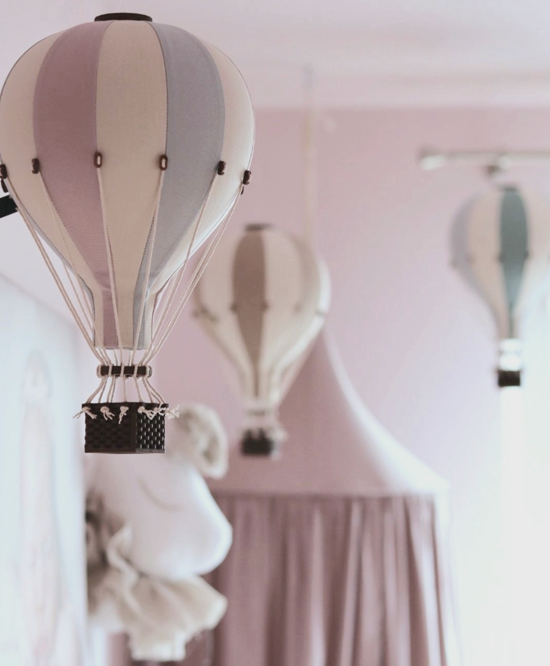 Super Balloon Mongolfiera S/M/L colore beige/mint grey/lilac