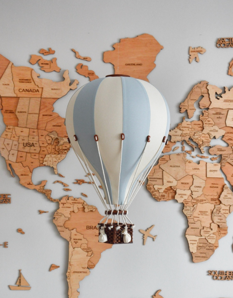 Super Balloon Mongolfiera S/M colore Beige/Mint Grey