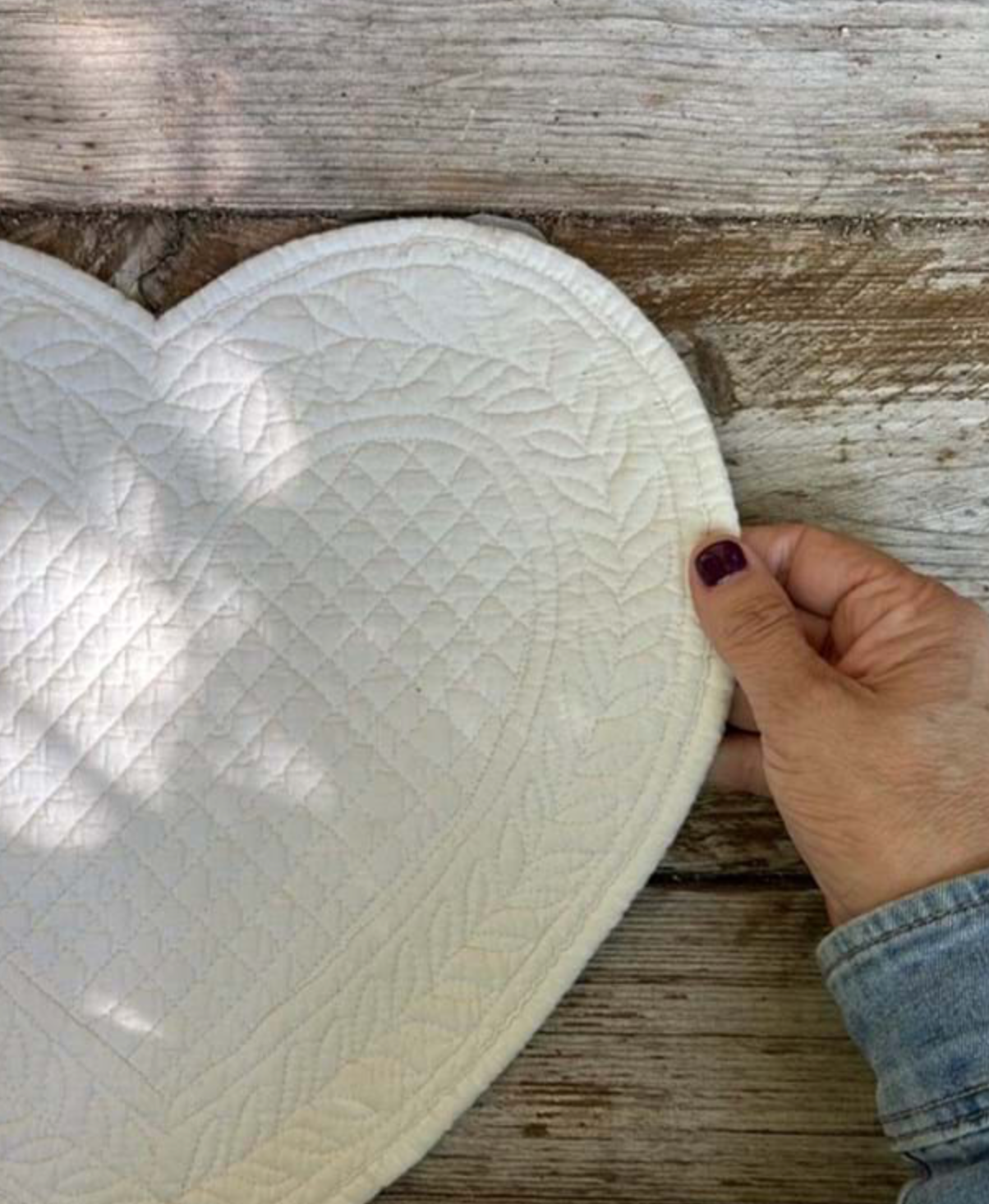 BLANC MARICLÒ Tovaglietta a Cuore Carmen