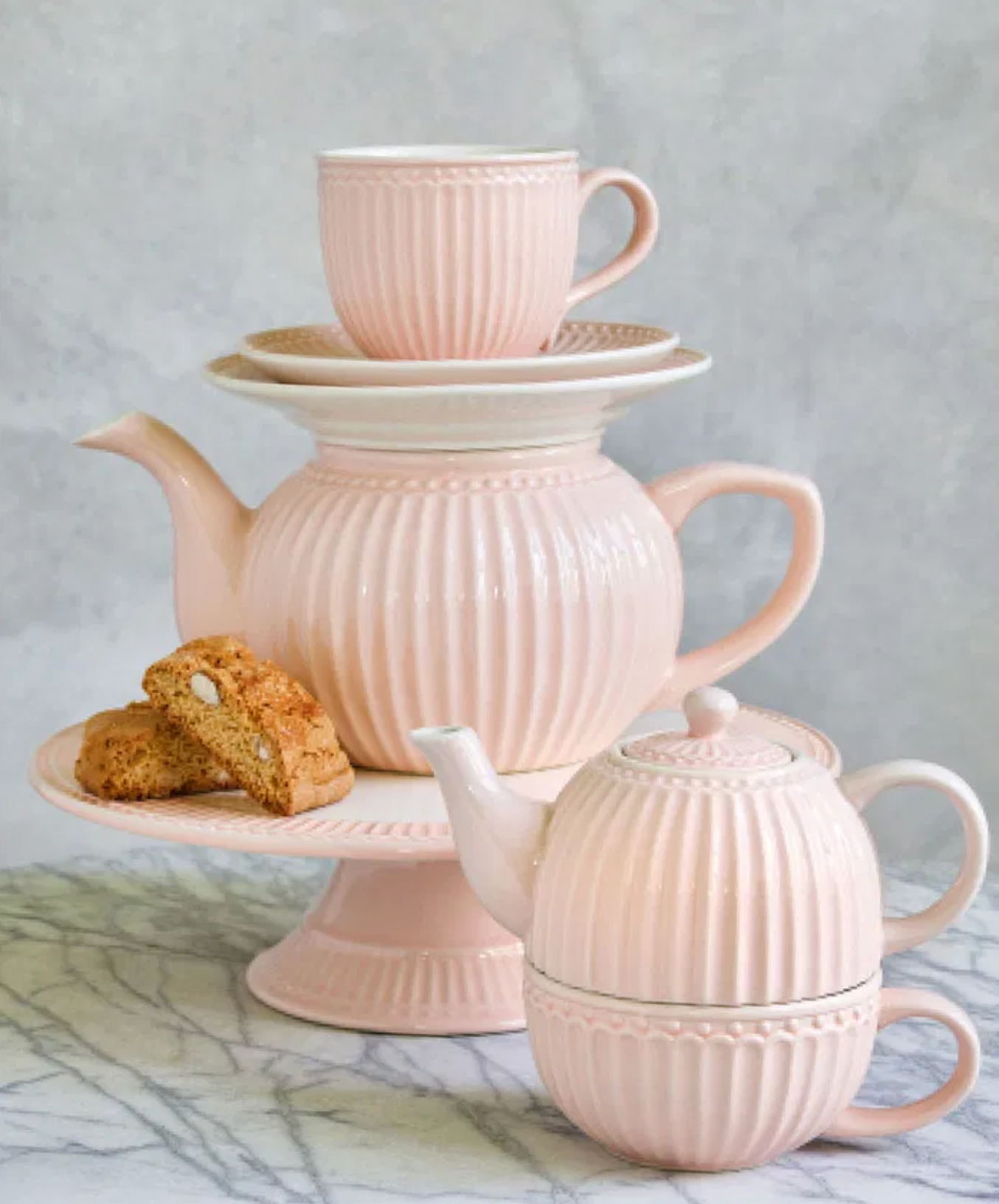 GreenGate - Set Tazza e Piattino Tè Pale Blue