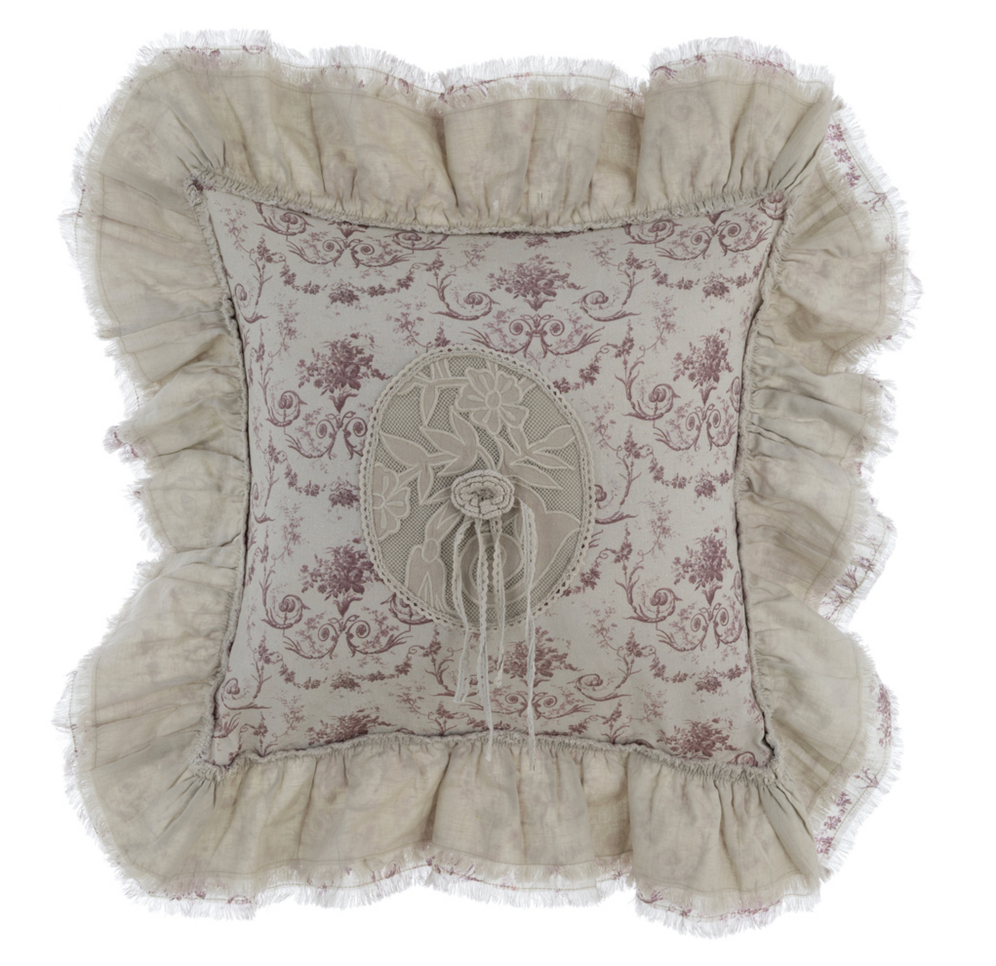 BLANC MARICLÒ - Cuscino serie Dentelle con Gala