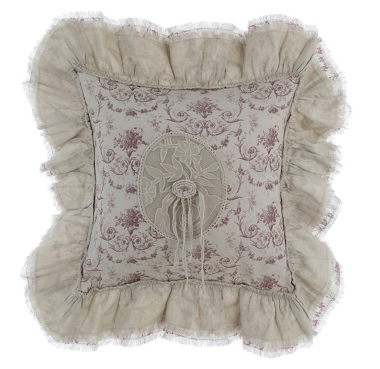BLANC MARICLÒ - Cuscino serie Dentelle con Gala