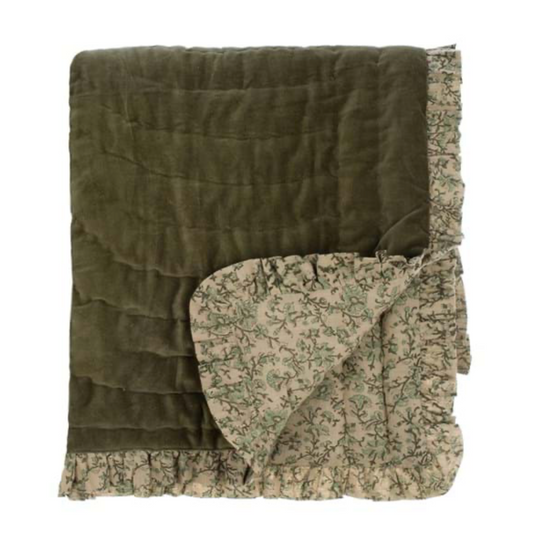 BLANC MARICLÒ - Trapunta matrimoniale in velluto