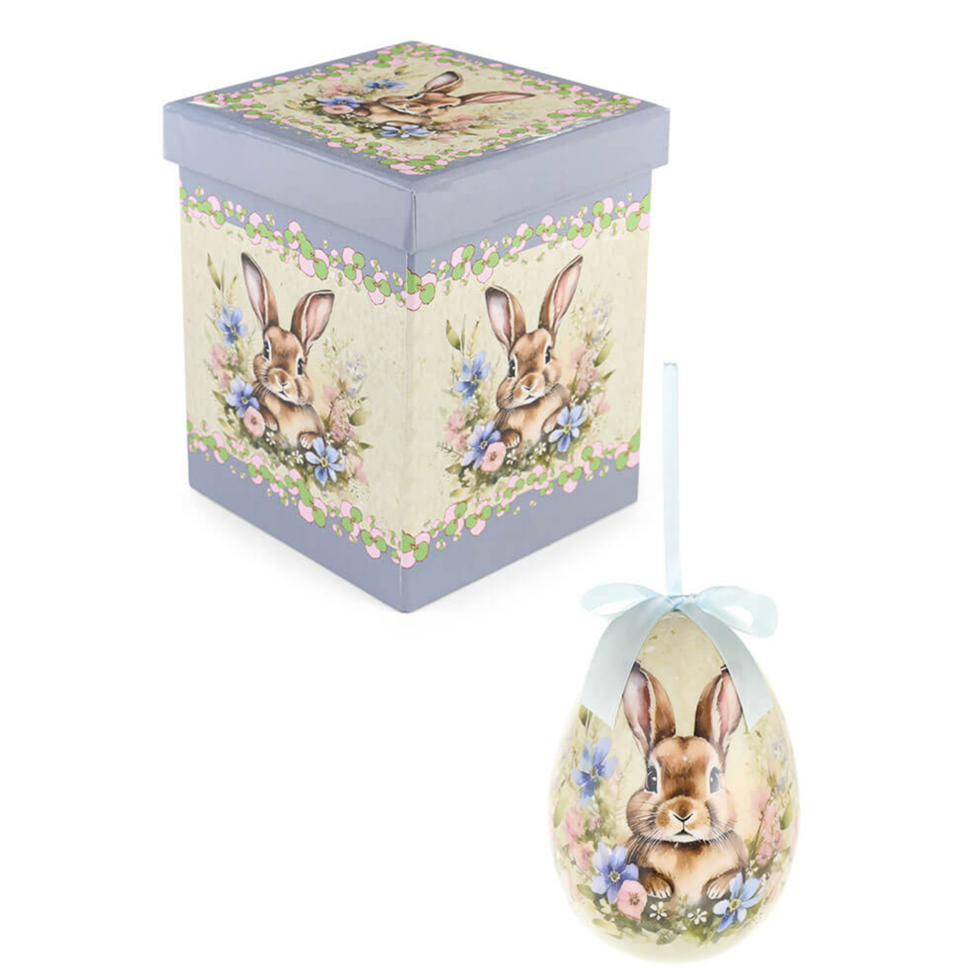 Nuvole di Stoffa - Decoro uovo con Scatola H15cm