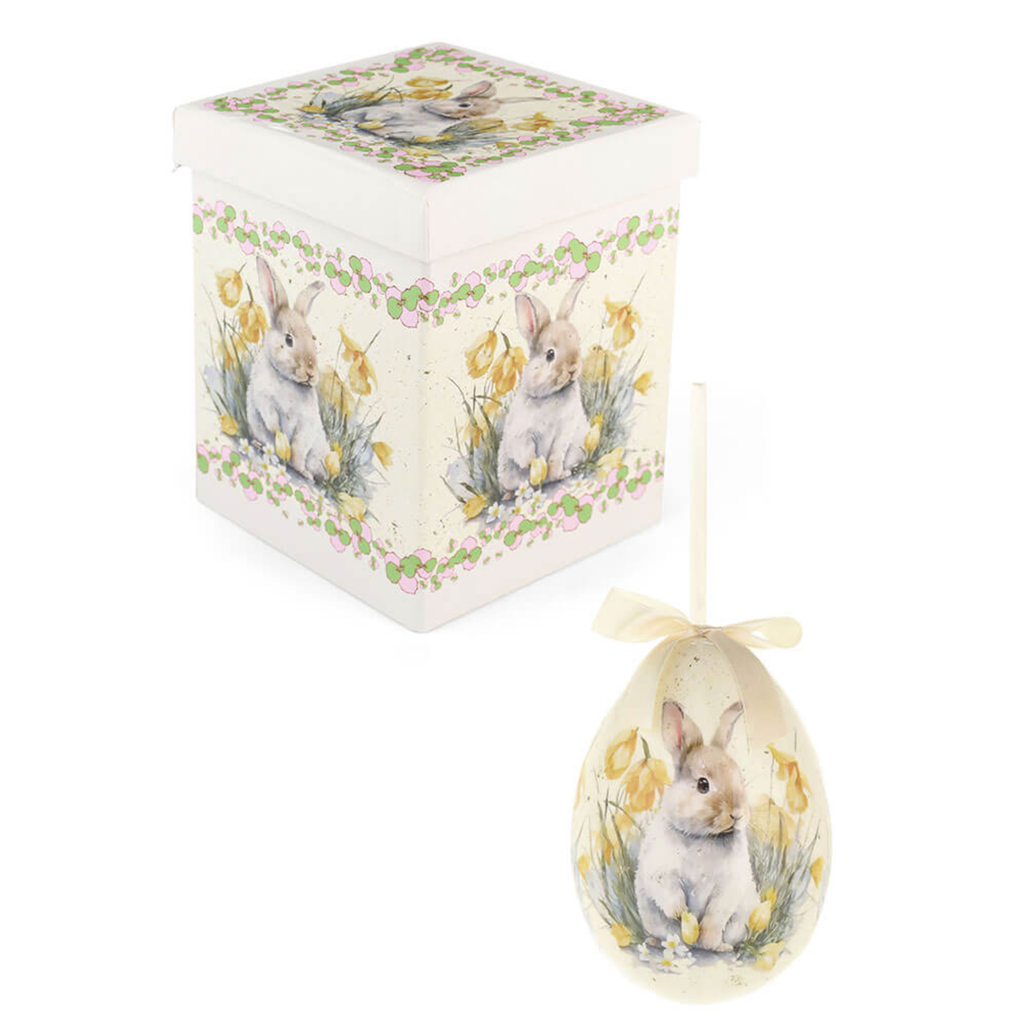 Nuvole di Stoffa - Decoro uovo con Scatola H15cm
