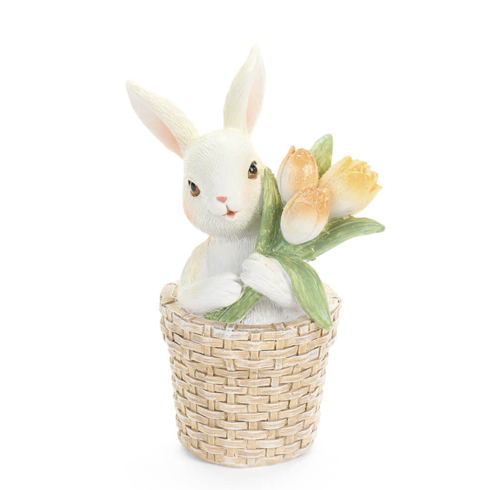 Nuvole di Stoffa - Decoro resina coniglio Tulipani assortito