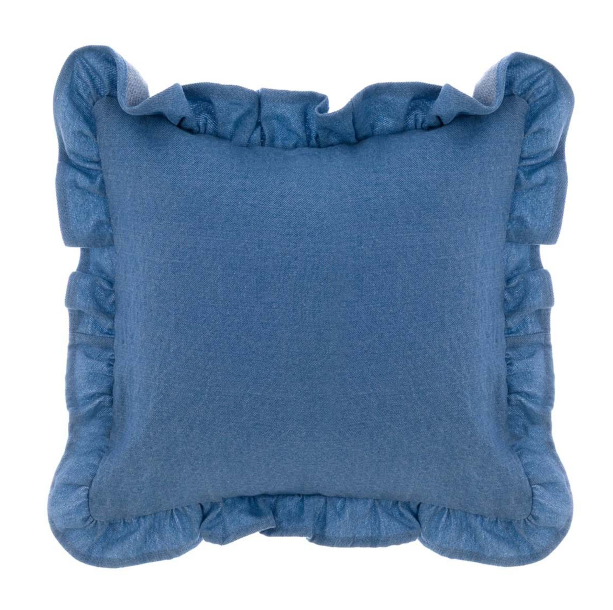 BLANC MARICLÒ - Cuscino Denim con Gala 4cm