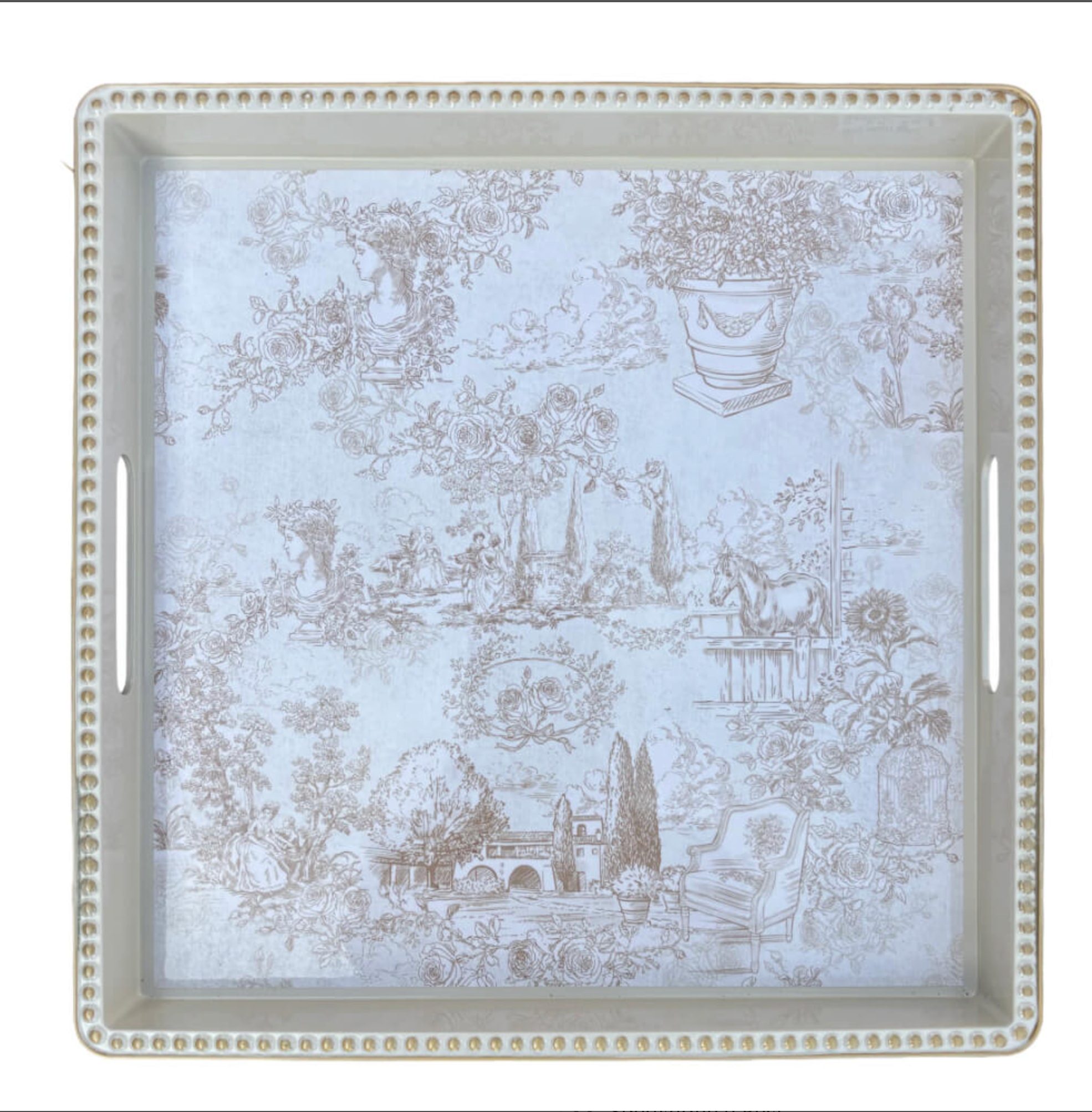 BLANC MARICLÒ - Set 2 vassoi assortit Toile du Borgo