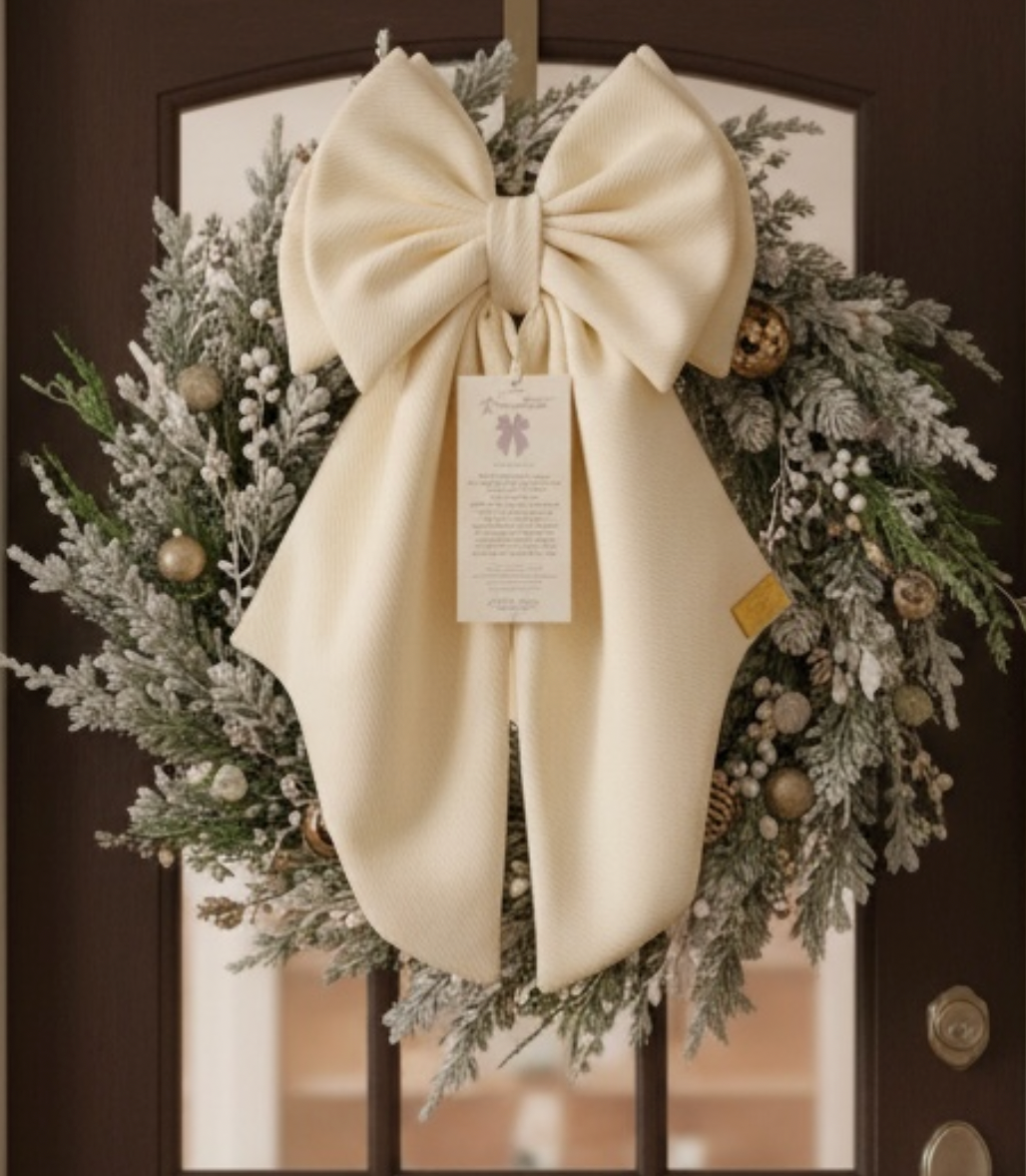 Fiocco natalizio Romantico Bianco 55H – Madame Fioccò