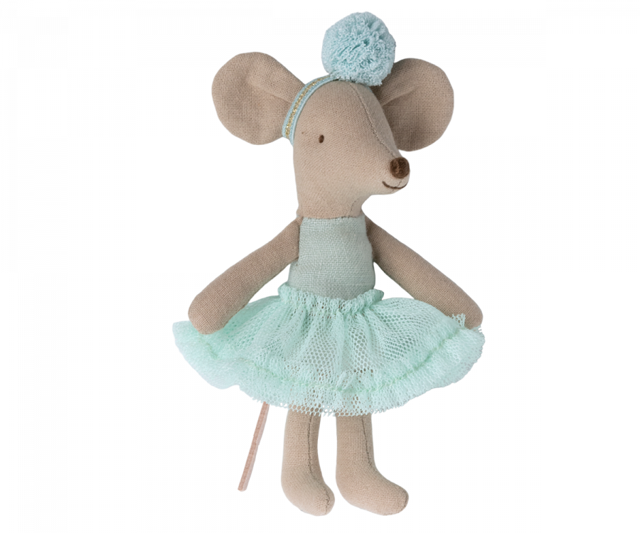 Maileg Topo Ballerina, Sorellina tutù verde menta