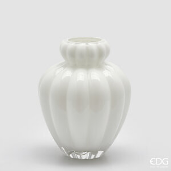 Scopri il Vaso Chignon di Enzo De Gasperi. Design in vetro waterproof, ideale per fiori freschi. Disponibile in verde e bianco Acquista ora, Manfredonia Foggia