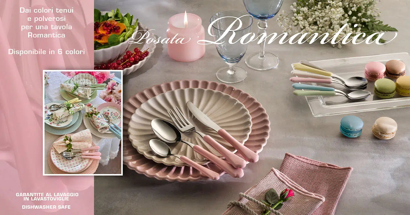 Neva Posateria - Romantica Rosa polveroso set 24 pezzi