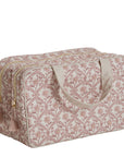 Beauty case grande Mathilde M Entrelacs Fleuri in cotone con doppio scomparto. Elegante, capiente e ideale per organizzare i tuoi prodotti a casa o in viaggio.