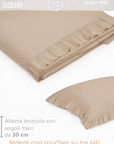 lovely shabby lenzuola matrimoniale con gala di cotone