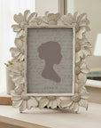 portafoto linea Vivienne con cornice a fiori in resina