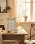 portafoto blanc 13x18 in resina con fiocchi 