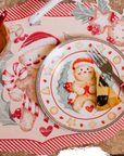 tovaglietta Americana tavola shabby natale omino di pan dizenzero cucina nuvole di stoffa