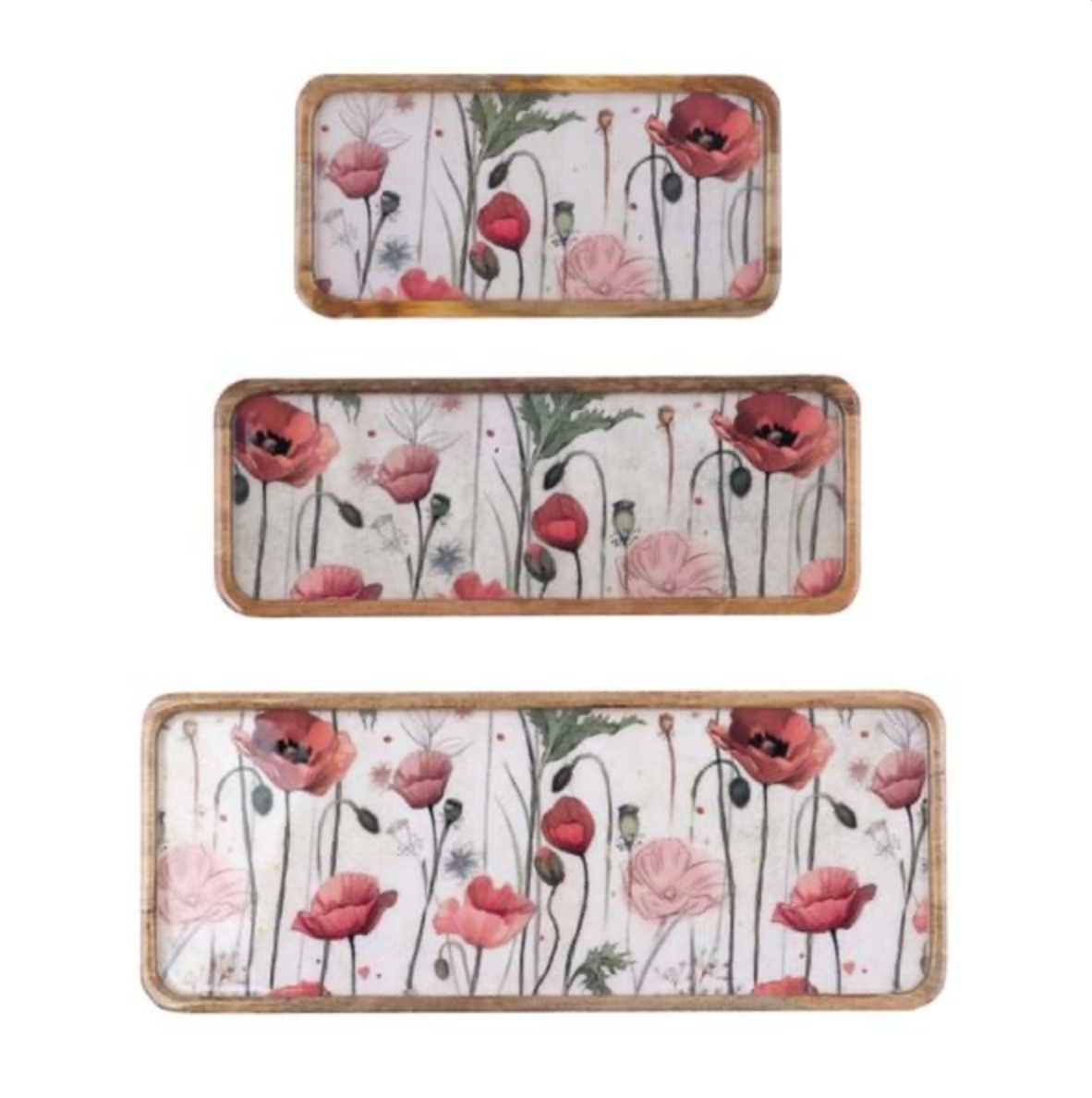 vassoio rettangolare Blanc Mariclò Coquelicot
